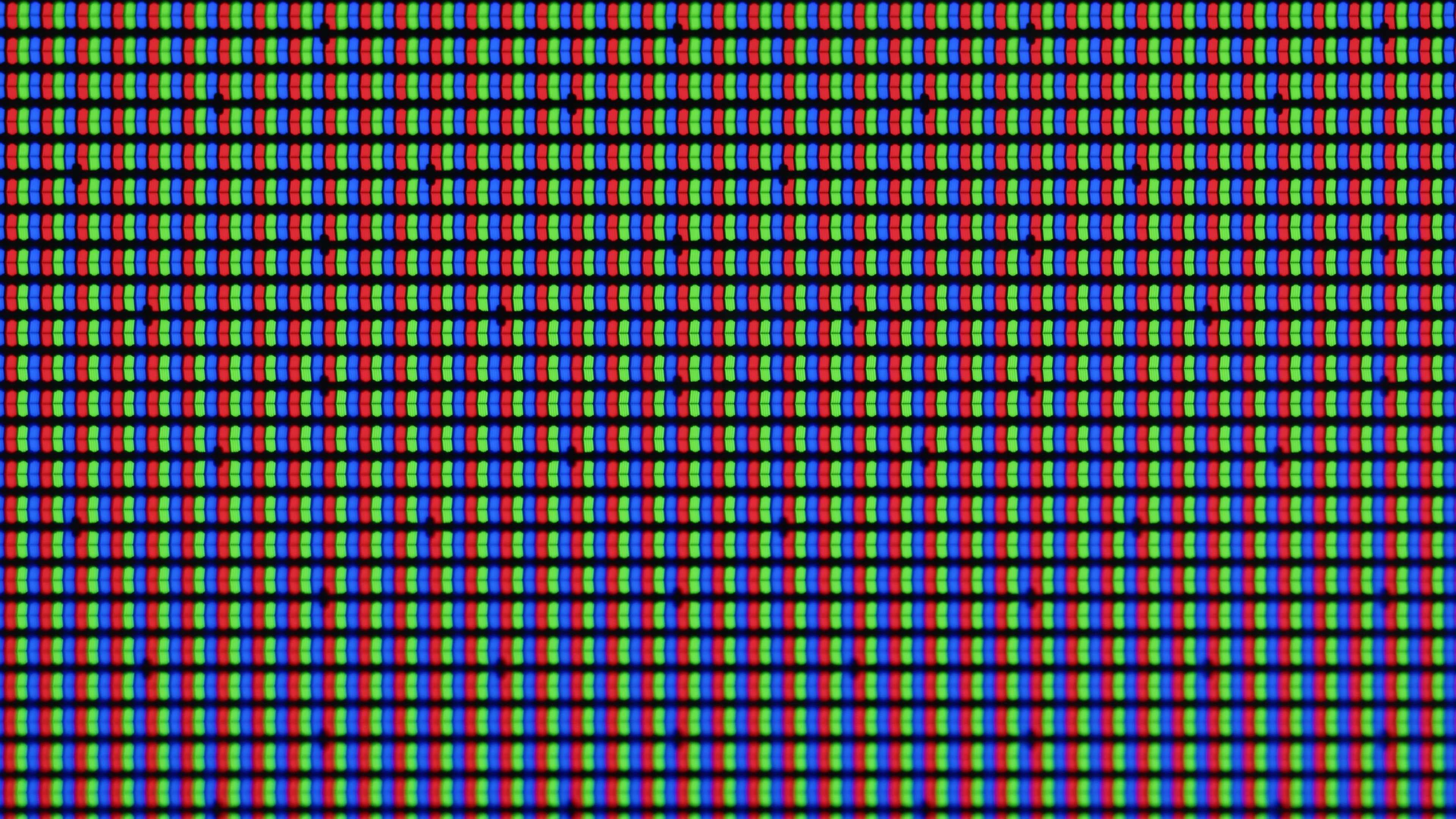 Quelles sont les différentes dispositions des pixels des sous-écrans OLED et pourquoi y en a-t-il autant ? gros plan d'un écran