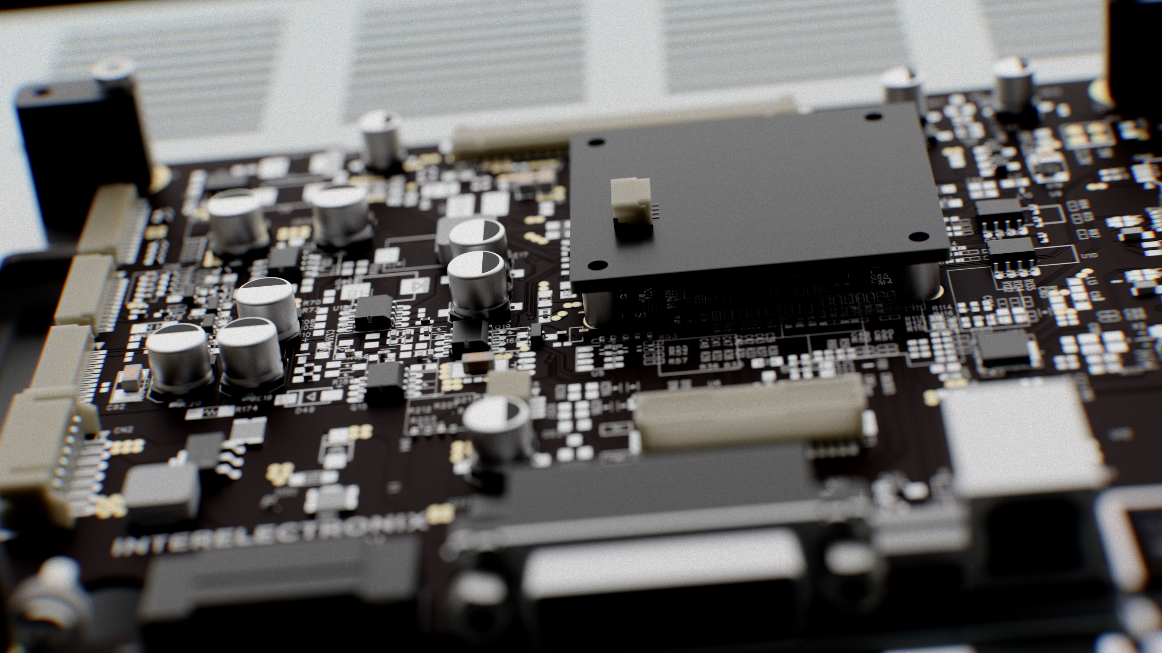 Adboard Packed with Technology gros plan d'une carte de circuit imprimé