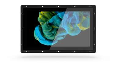 Monitor Industrial - Monitor de montagem em painel de uma tela com moldura preta