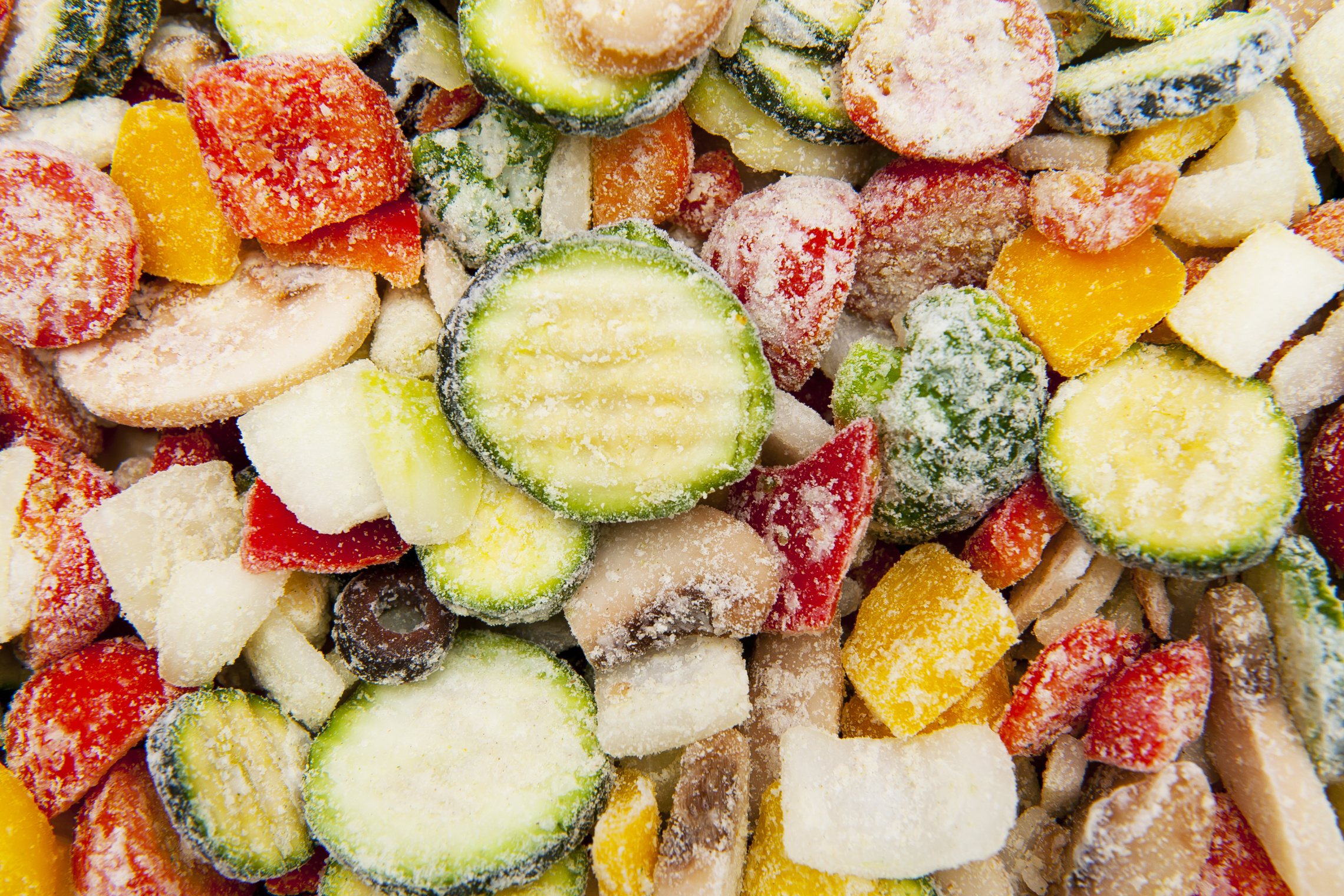 Industriya - Deep-freeze logistics isang tumpok ng frozen gulay