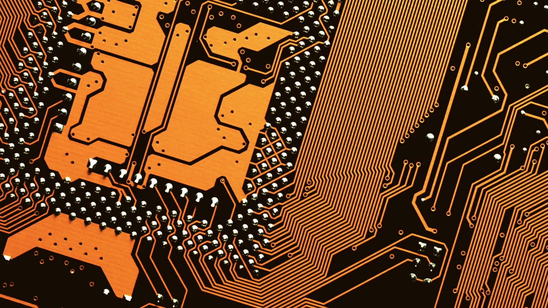 Pag-unlad - PCB layout ng isang malapitan ng isang circuit board